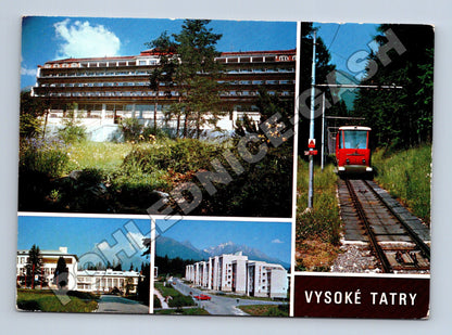 Pohlednice Slovensko Vysoké Tatry lanovka hotel 1962 (M35284)