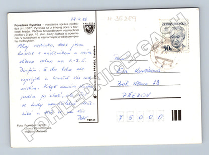Pohlednice Slovensko Považská Bystrica město 1986 (M35289)