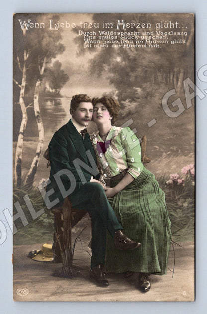 Pohlednice romantický motiv RU 1915 (M3530)