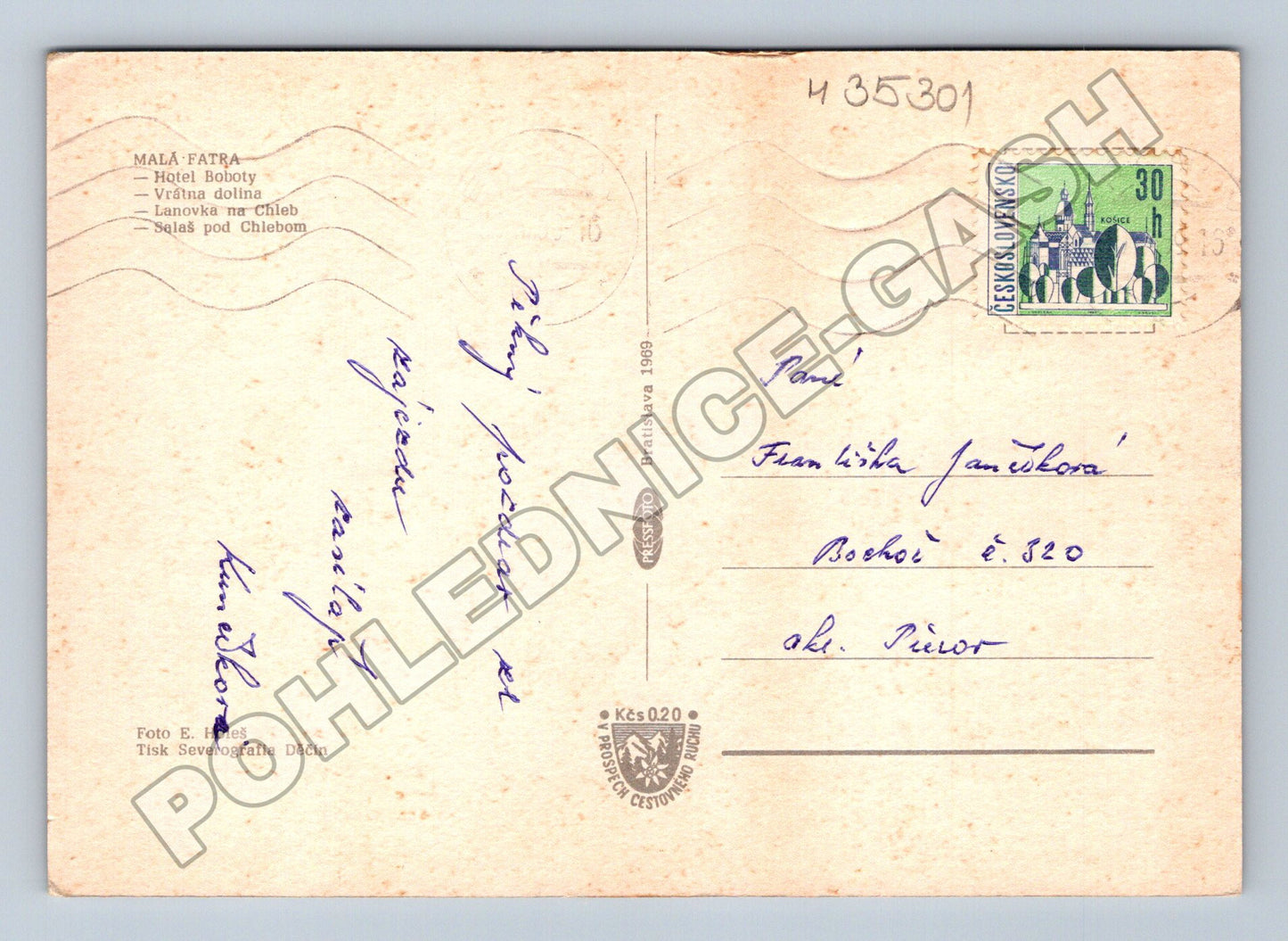 Pohlednice Slovensko Malá Fatra různé motivy 1969 (M35301)