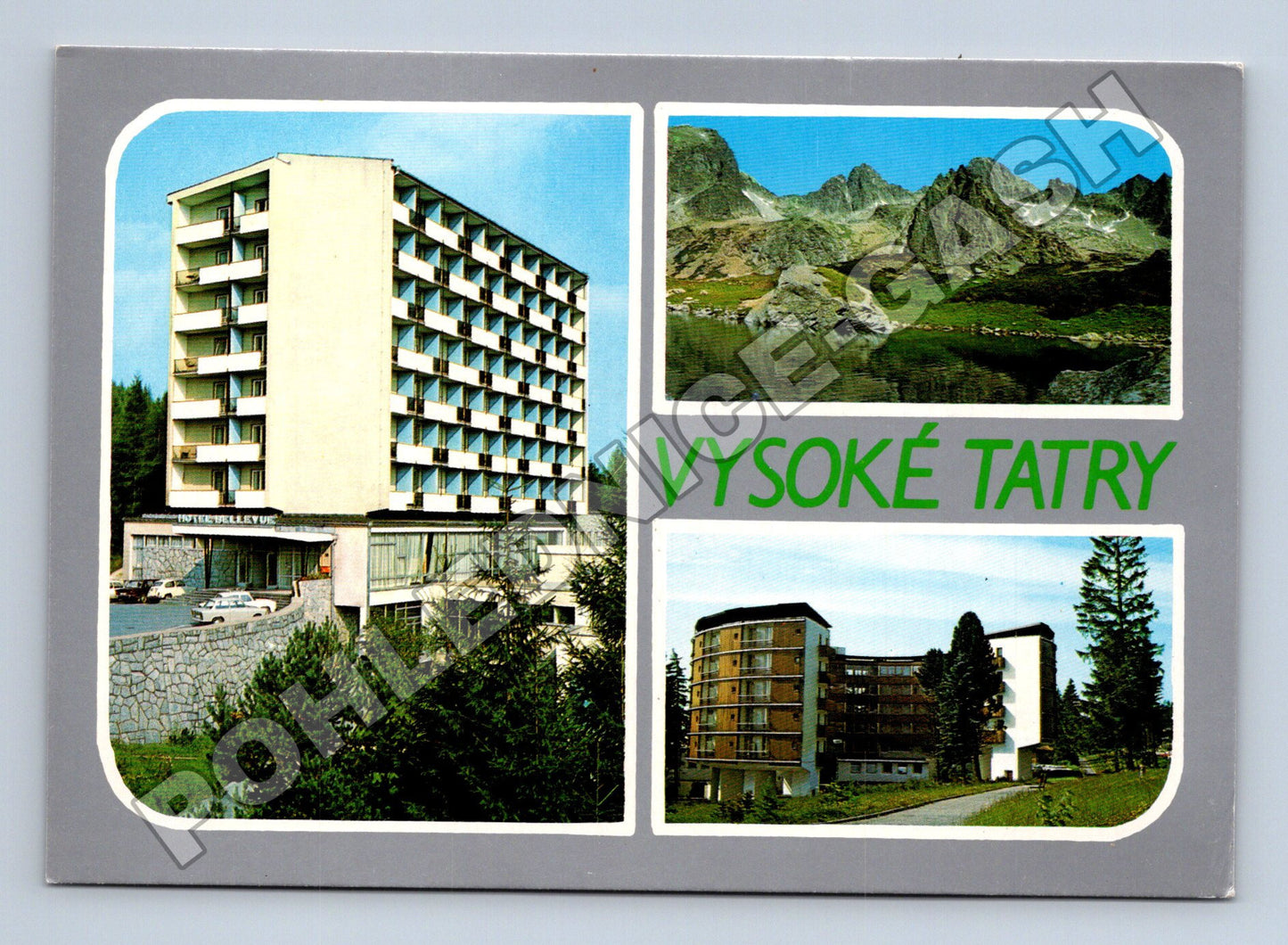 Pohlednice Slovensko Vysoké Tatry hotely a jezero (M35310)