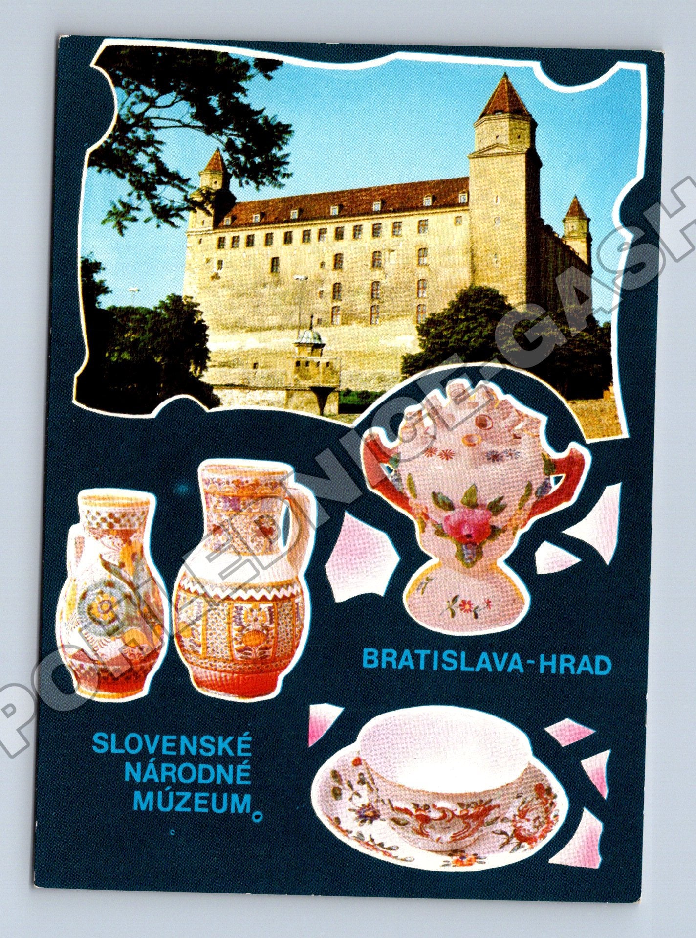 Pohlednice Slovensko Bratislava hrad a fajans M35312