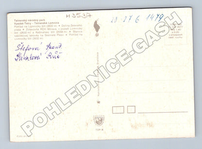 Pohlednice Slovensko Tatranská Lomnica koláž motivů 1979 (M35317)