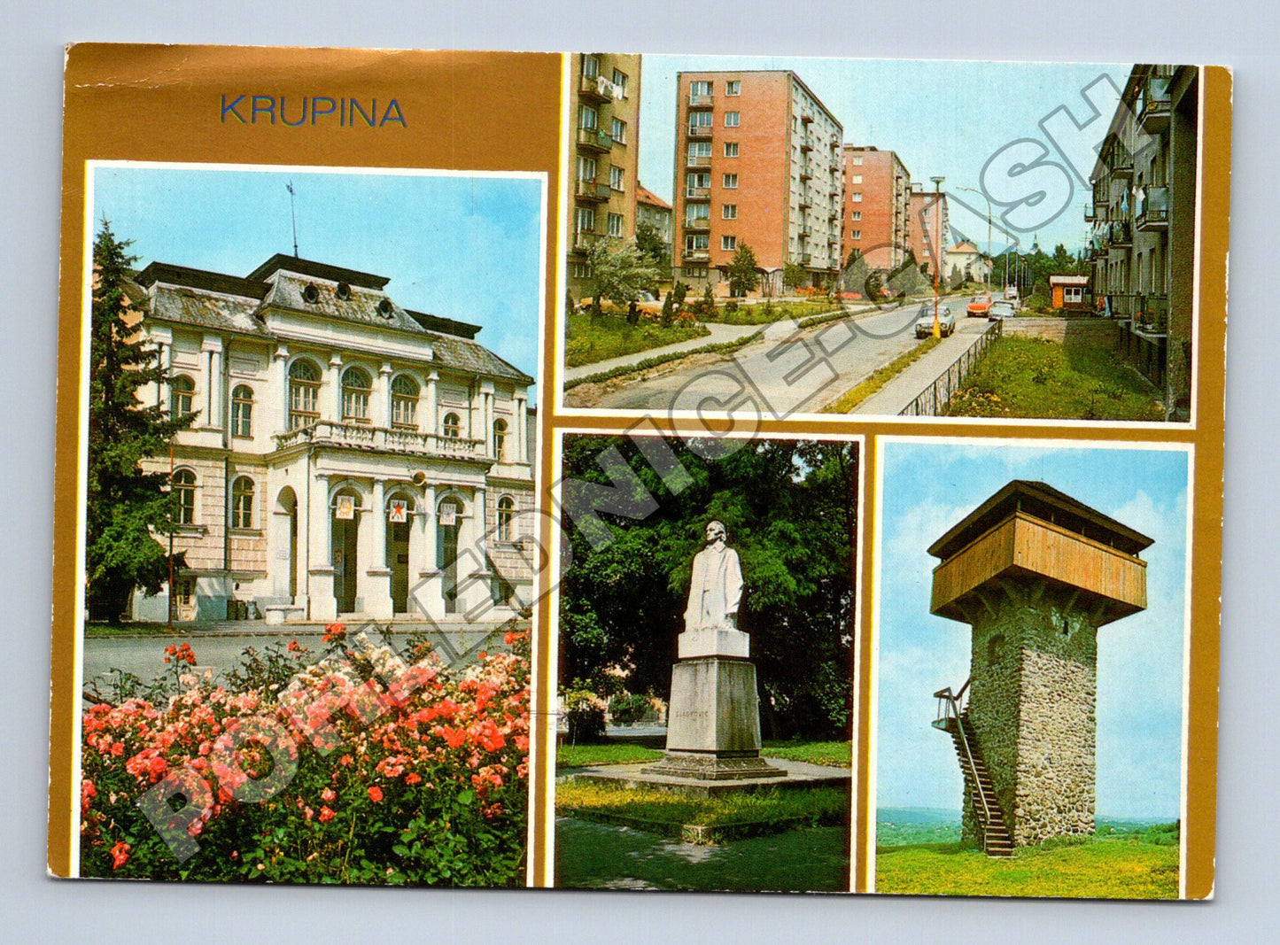 Pohlednice Slovensko Krupina různé pohledy 1985 (M35328)