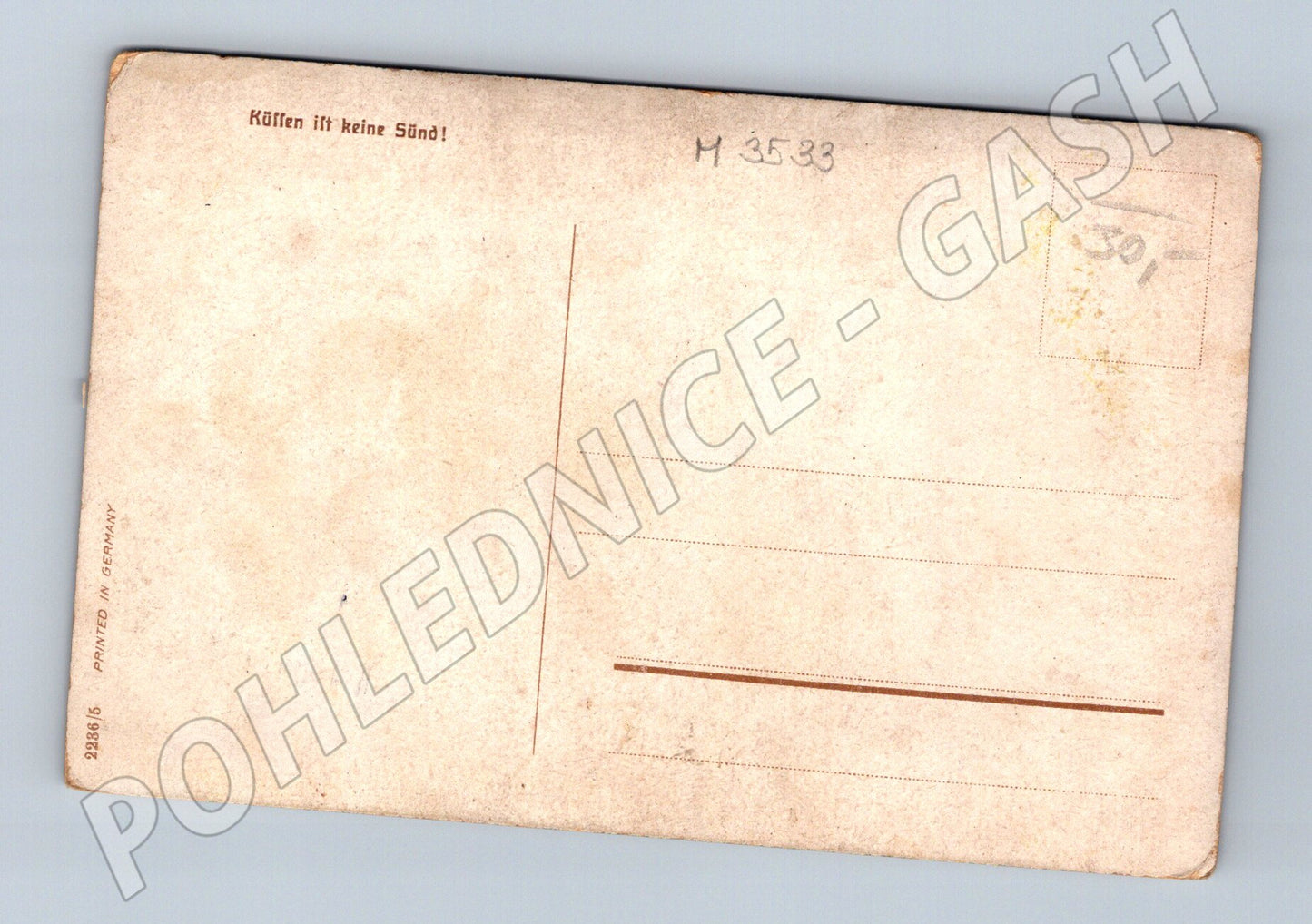 Pohlednice romantický pár pod stromem (M3533)