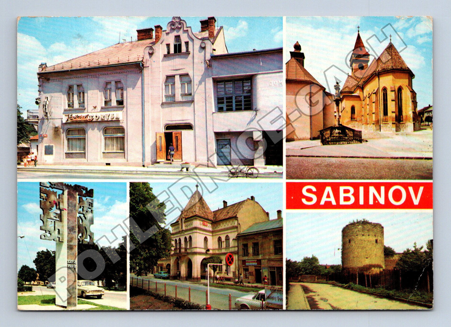 Pohlednice Slovensko Sabinov různé pohledy 1981 (M35356)