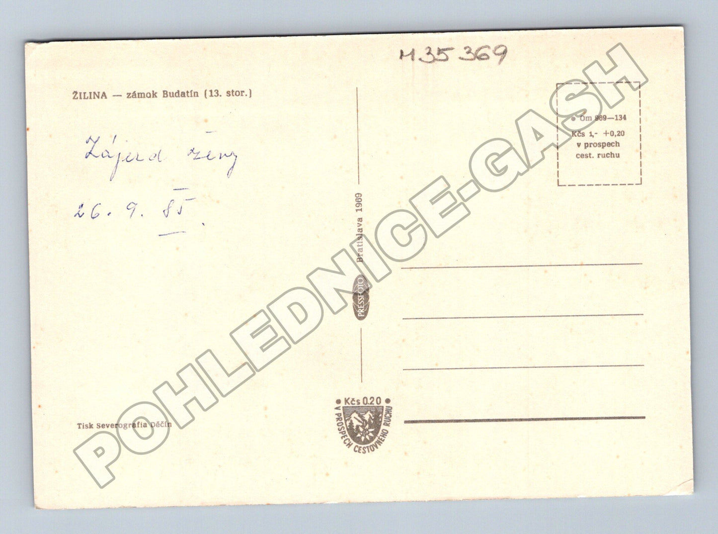 Pohlednice Slovensko Žilina Budatín zámek 1969 (M35369)