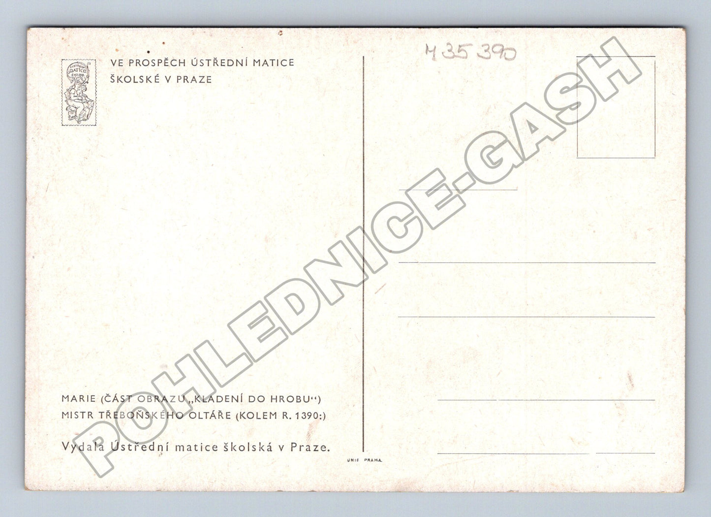 Pohlednice Mistr Třeboňského oltáře Kladení do hrobu (M35390)