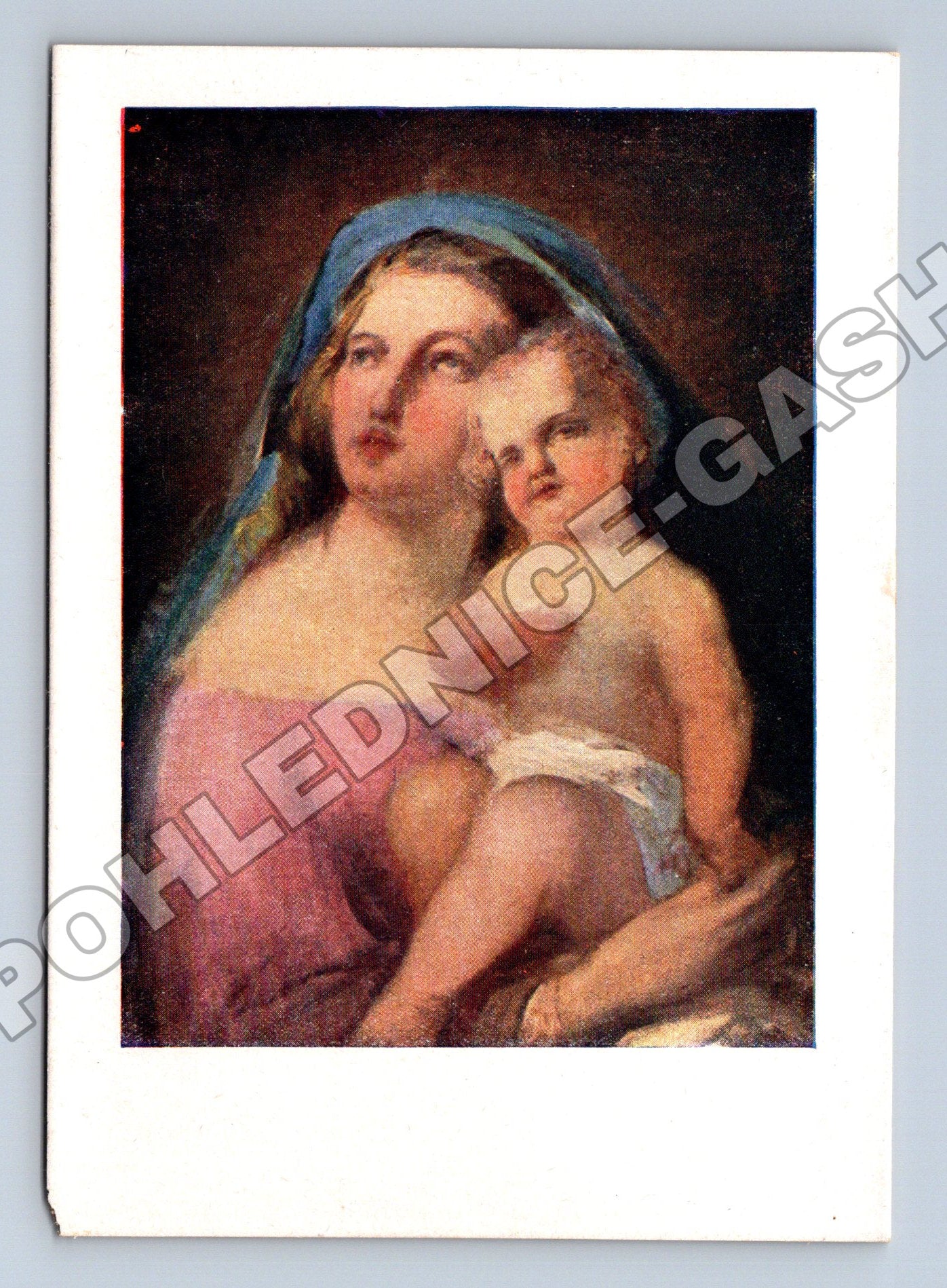 Pohlednice malířství Josef Navrátil Madona s dítětem (M35391)