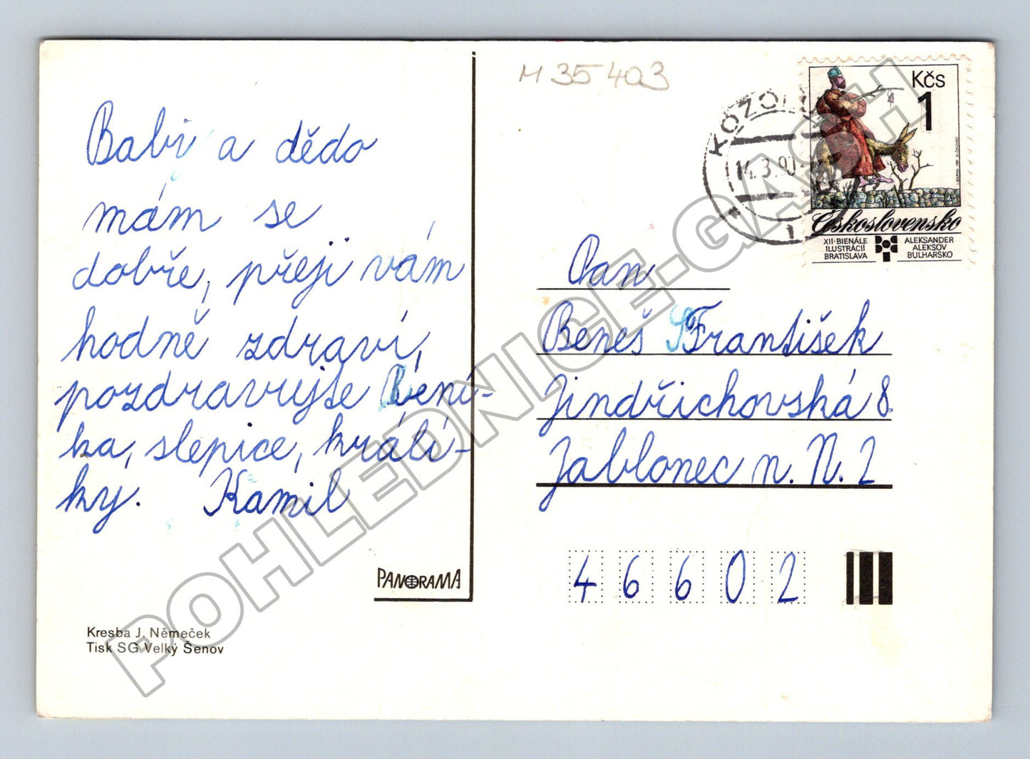 Pohlednice Československo podmořský svět králíci 1990 (M35403)