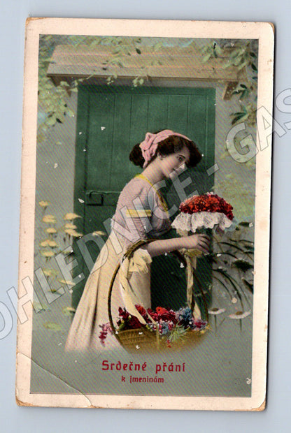 Pohlednice k jmeninám 1912 ČR (M3541)