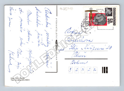 Pohlednice Kokosové koule a svíčka Vánoce 1983 (M35410)