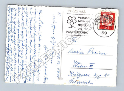 Pohlednice Německo vánoční motiv zimní krajina 1964 (M35433)