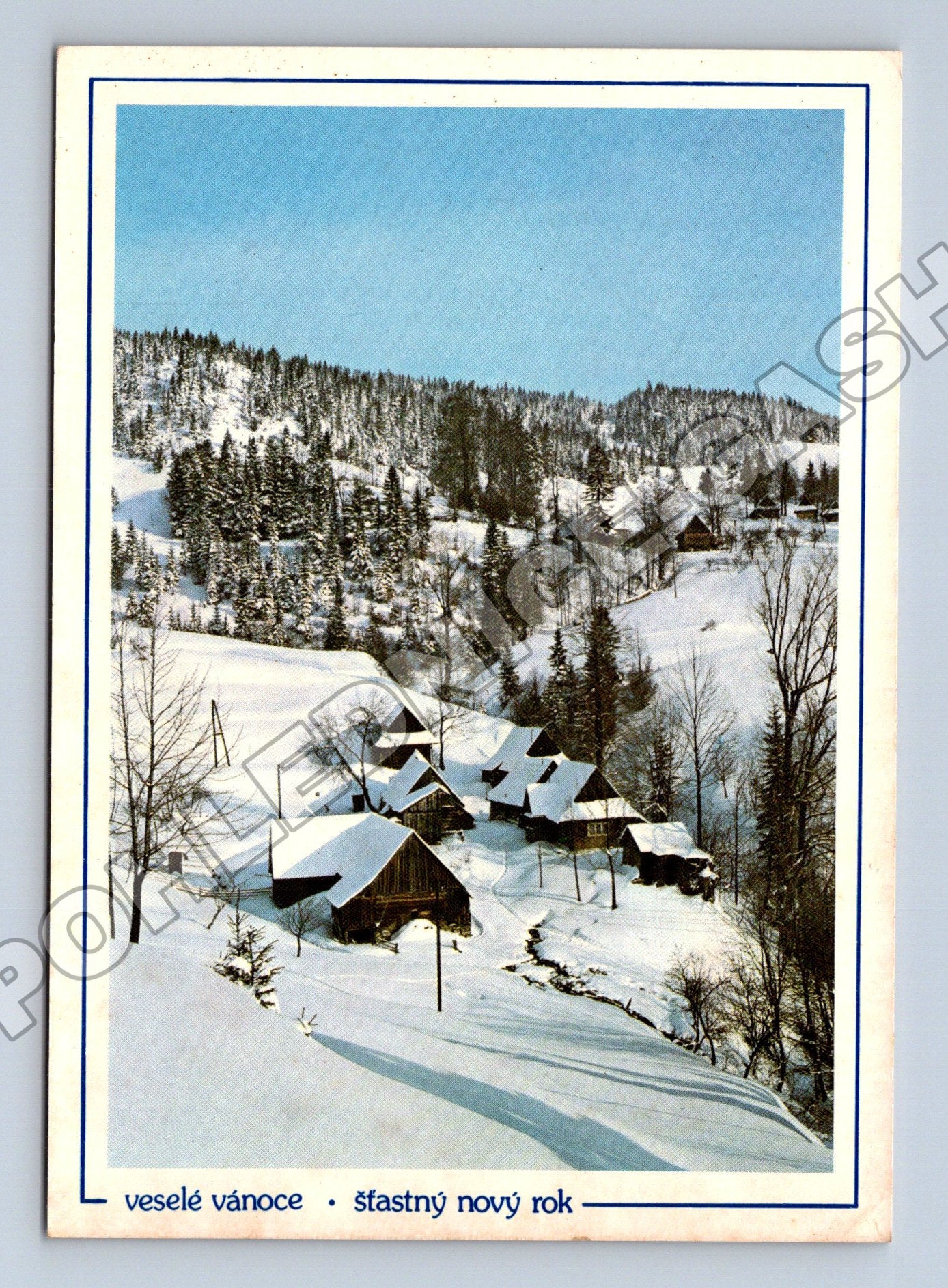 Pohlednice Slovensko zimní krajina Vánoce Nový rok (M35436)