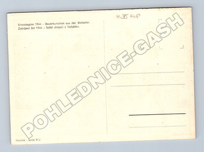 Pohlednice Valašsko selští chlapci v krojích 1944 (M35448)