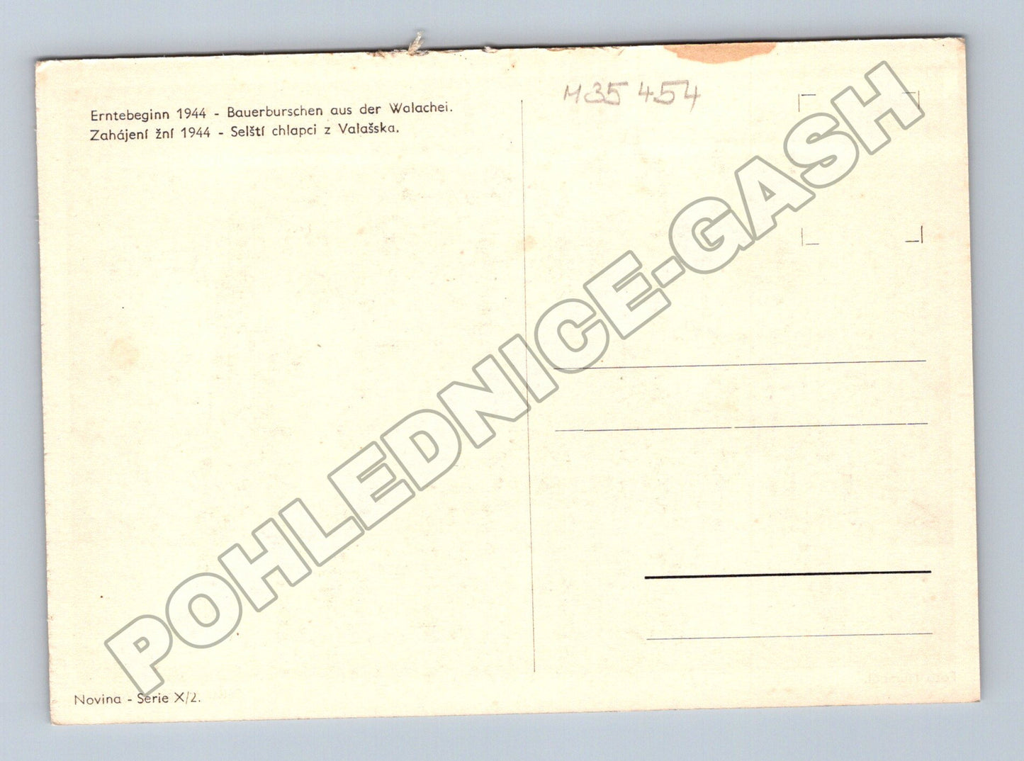 Pohlednice Valašsko Selští chlapci v krojích 1944 (M35454)