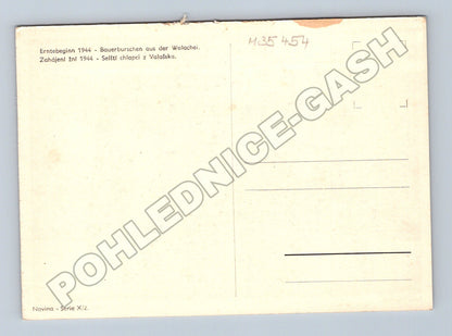 Pohlednice Valašsko Selští chlapci v krojích 1944 (M35454)