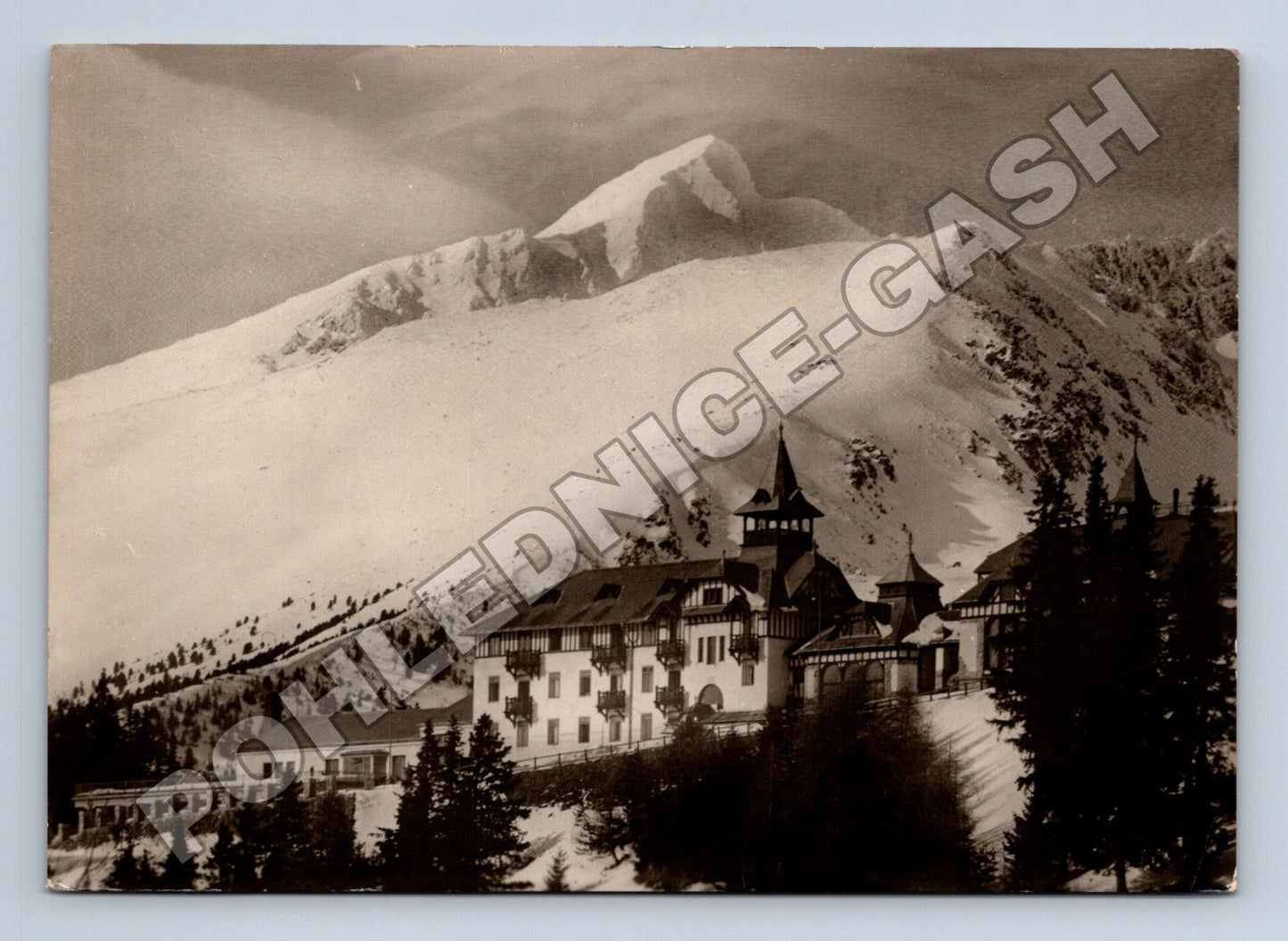 Pohlednice Slovensko Vysoké Tatry Štrbské Pleso hotel 1954 (M35469)