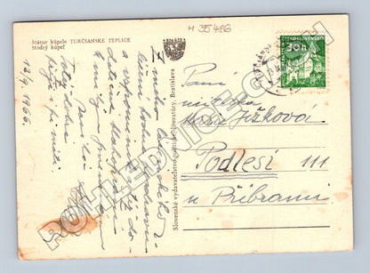 Pohlednice Slovensko Turčianske Teplice Modrý kúpeľ 1966 (M35486)