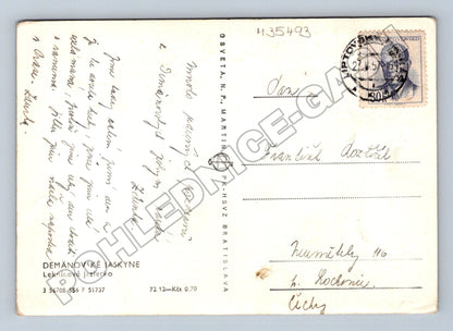 Slovensko Demänovské jaskyne Leknícové jazierko 1957 (M35493)