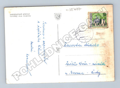 Pohlednice Slovensko Bardejovské Kúpele Branisko 1957 (M35497)