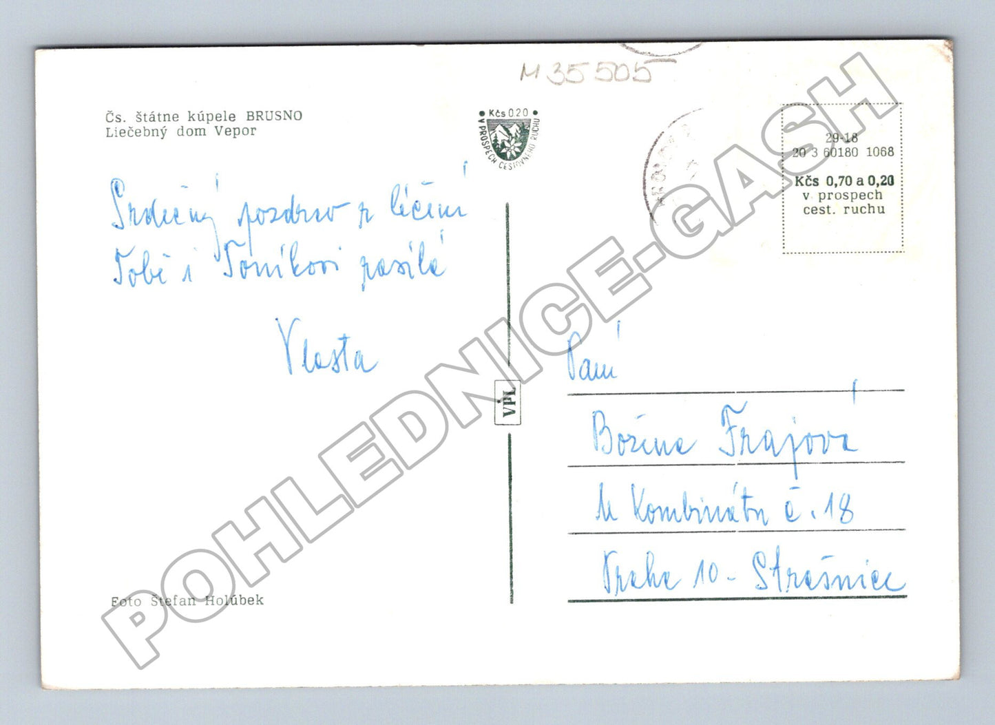 Pohlednice Slovensko Brusno léčebný dům Vepor (M35505)