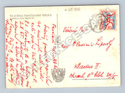 Pohlednice Slovensko Trenčianske Teplice Machnáč 1961 (M35506)
