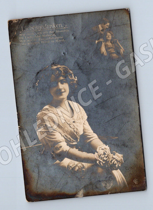 Pohlednice portrét dámy 1917 polní pošta (M3551)