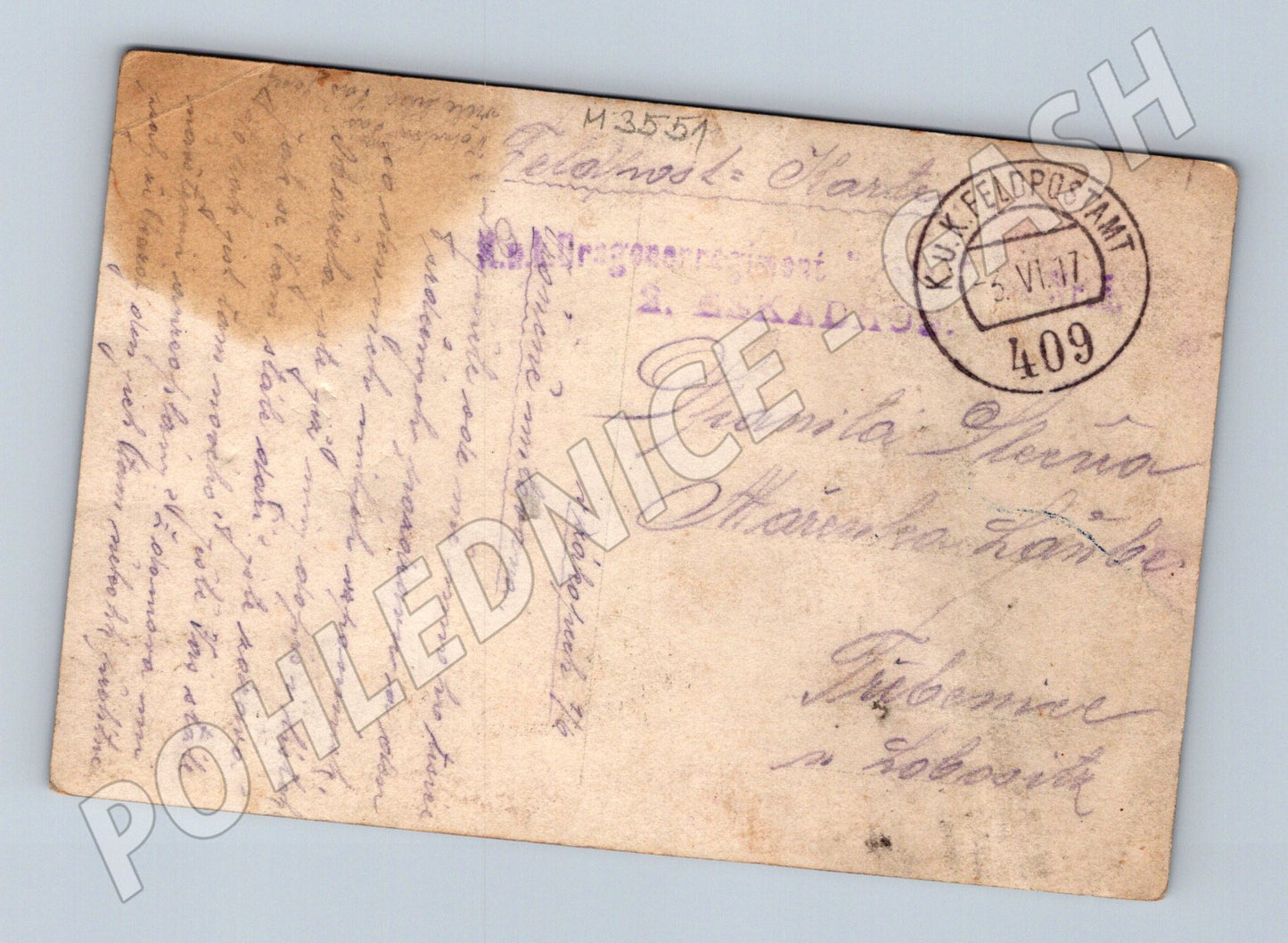 Pohlednice portrét dámy 1917 polní pošta (M3551)