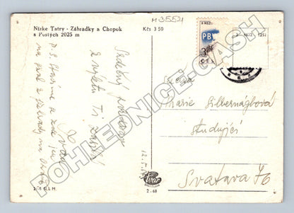 Pohlednice Slovensko Nízké Tatry Chopok 1968 (M35521)