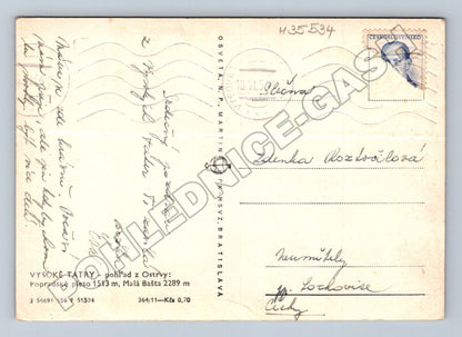 Pohlednice Slovensko Vysoké Tatry Ostrva 1954 (M35534)