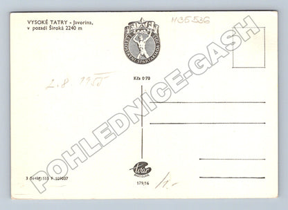 Pohlednice Slovensko Vysoké Tatry Javorina kostel 1955 (M35536)