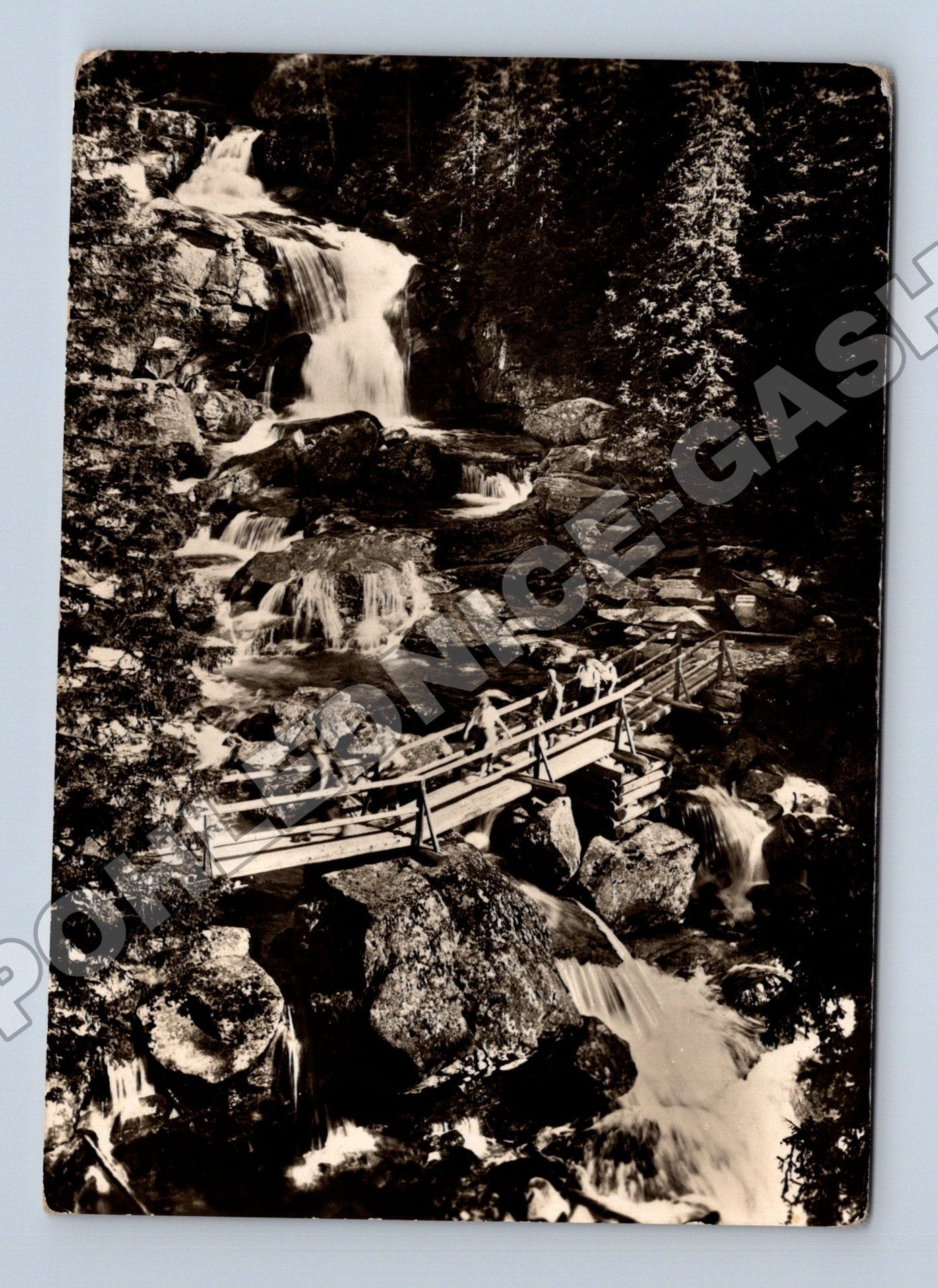 Pohlednice Slovensko Vysoké Tatry vodopády 1955 (M35542)