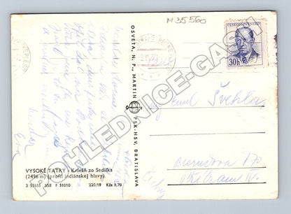 Pohlednice Slovensko Vysoké Tatry Kriváň 1959 (M35560)