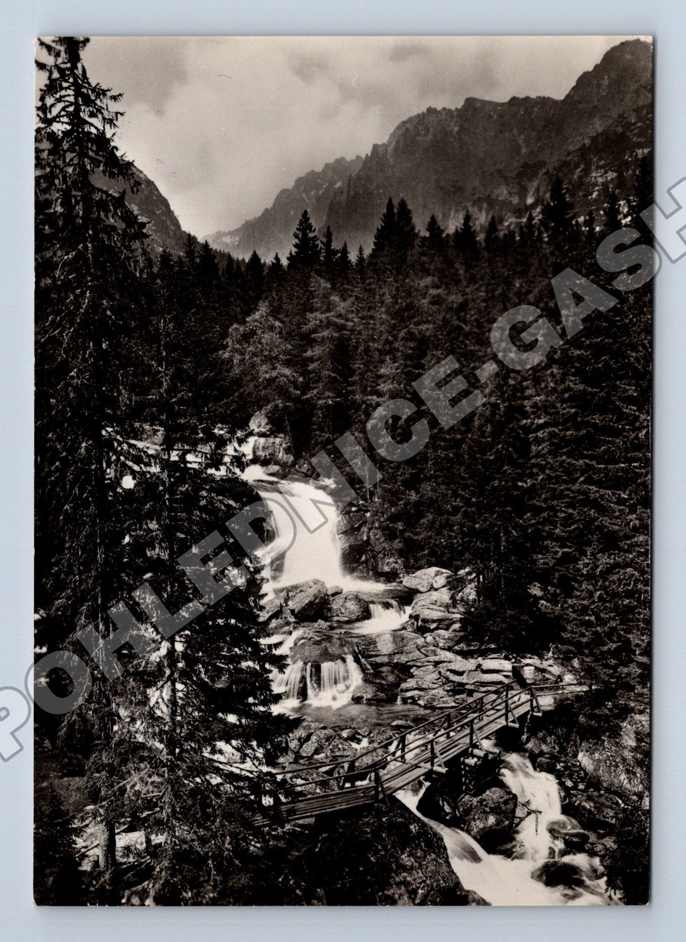 Pohlednice Slovensko Vysoké Tatry Studenovodské vodopády 195X (M35563)