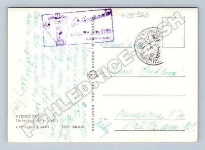 Pohlednice Slovensko Vysoké Tatry Studenovodské vodopády 195X (M35563)