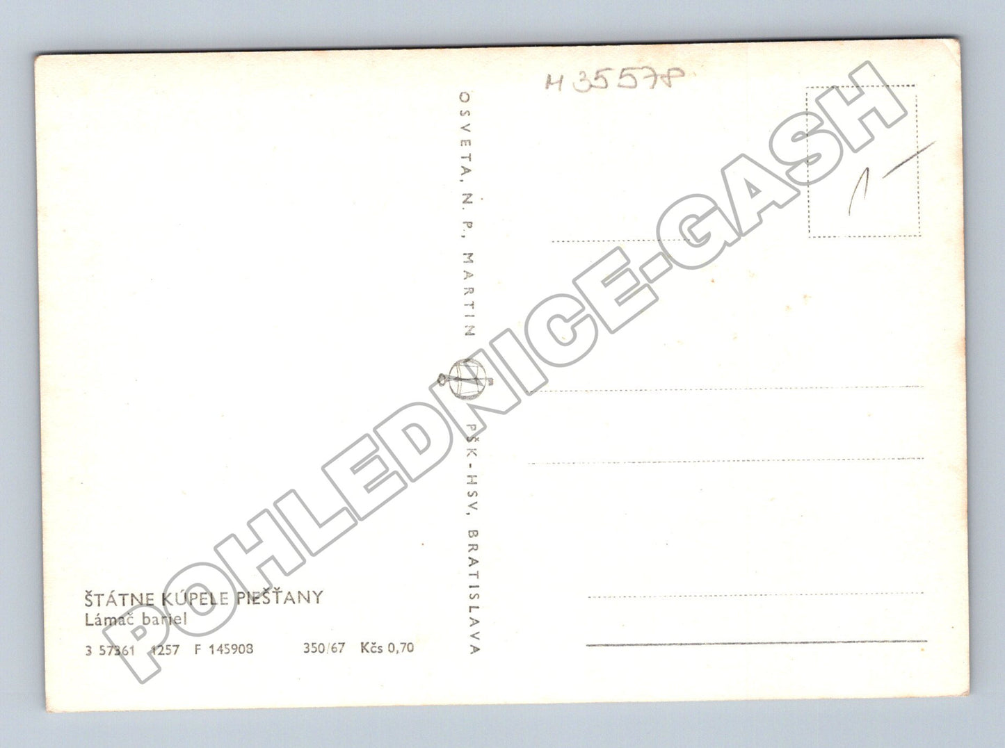 Pohlednice Slovensko Piešťany Lámač bariel 1967 (M35578)