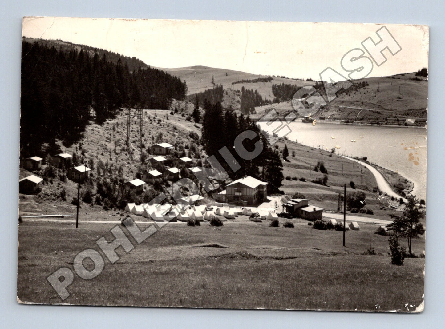Pohlednice Slovensko Dobšinská priehrada chatová základna (M35594)