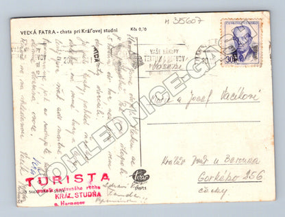 Pohlednice Slovensko Veľká Fatra chata Kráľova studňa 1941 (M35607)