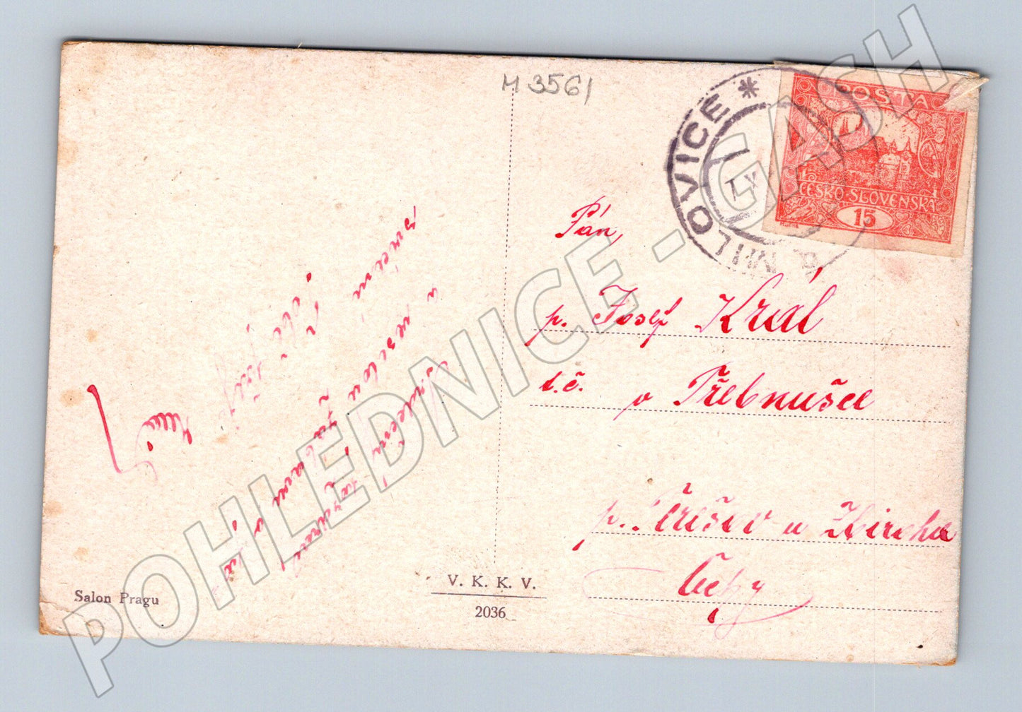 Pohlednice krojovaná dívka Jos Šeníšek (M3561)