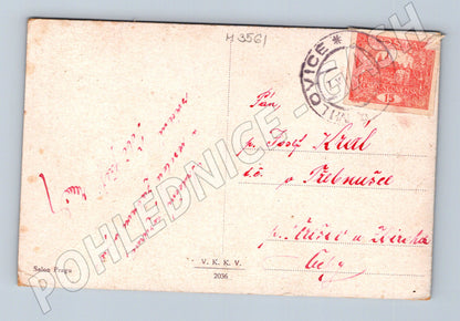 Pohlednice krojovaná dívka Jos Šeníšek (M3561)