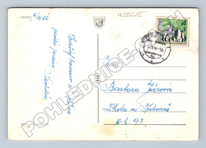 Pohlednice Slovensko Prešov kostel 1966 (M35615)