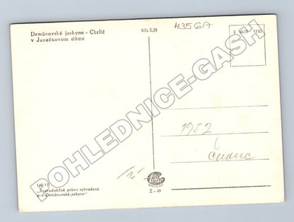 Pohlednice Slovensko Demänovské jaskyne Chrlič 1952 (M35617)