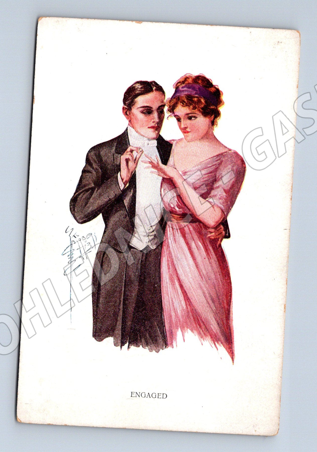 Pohlednice romantický pár Engaged Německo (M3562)