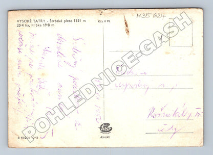 Pohlednice Slovensko Štrbské pleso Vysoké Tatry 1952 (M35624)