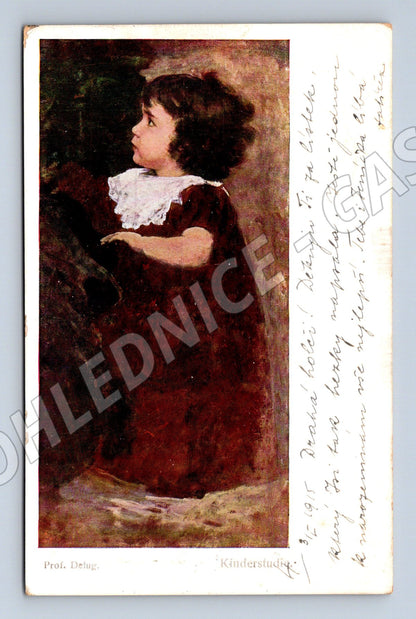 Pohlednice dívka Prof Delug 1915 nemocnice (M3563)