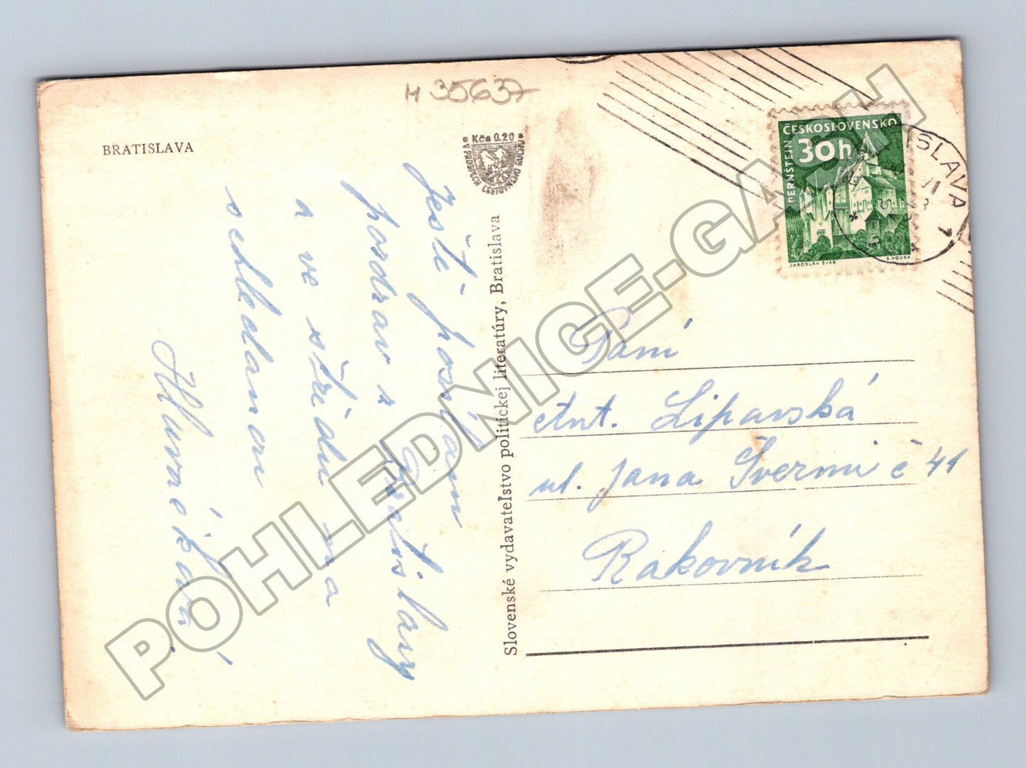 Pohlednice Slovensko Bratislava řeka silueta (M35637)