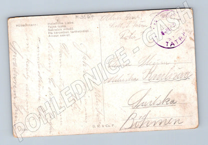 Pohlednice Heimliche Liebe malířský motiv (M3564)