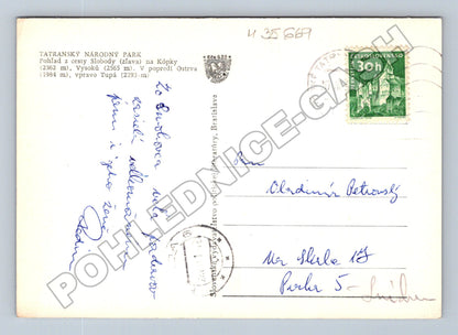 Pohlednice Slovensko Tatranský národní park hory 1961 (M35669)