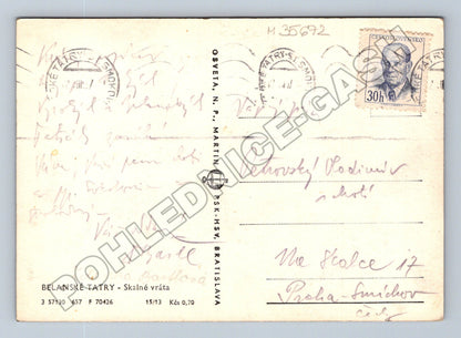 Pohlednice Slovensko Belanské Tatry Skalné vráta 195x (M35672)